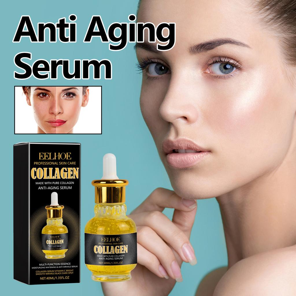 EELHOE Сыворотка для лица с гиалуроновой кислотой, увлажняющая, отбеливающая, укрепляющая, выцветает, тонкие линии, против морщин, против старения, эссенция для глубокого ухода, 40 мл