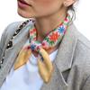1Pc Square Scarf Flower Printing Headscarf 55cm Sun Protection Light And Thin Neck Scarves Versatile Women's