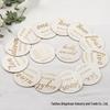 In Stock: Engraved Wooden Baby Milestone Photo Prop Slices
