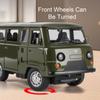 AAYE1 Large Size 1:18 UAZ TRAVELER Car Model Toy Metal Diecast Pull Back Sound Light Models Simulation RV Decoration Boys Presents
