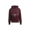 Adidas Originals Adicolor Seasonal Corduroy Hoodie With Embroidered Logo Patchwork Men Sweatshirt Dark-Grey Brown II5788