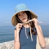 Летняя женская рыбацкая шляпа с большими полями, ветрозащитная с фиксированным ремешком, двусторонняя защита от солнца, защита от ультрафиолета, дышащая, портативная, для кемпинга, пляжа, путешествий