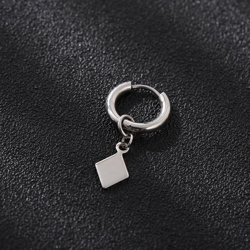 Серьги-кольца из нержавеющей стали в стиле панк Серьги-кольца из нержавеющей стали для корейских мальчиков