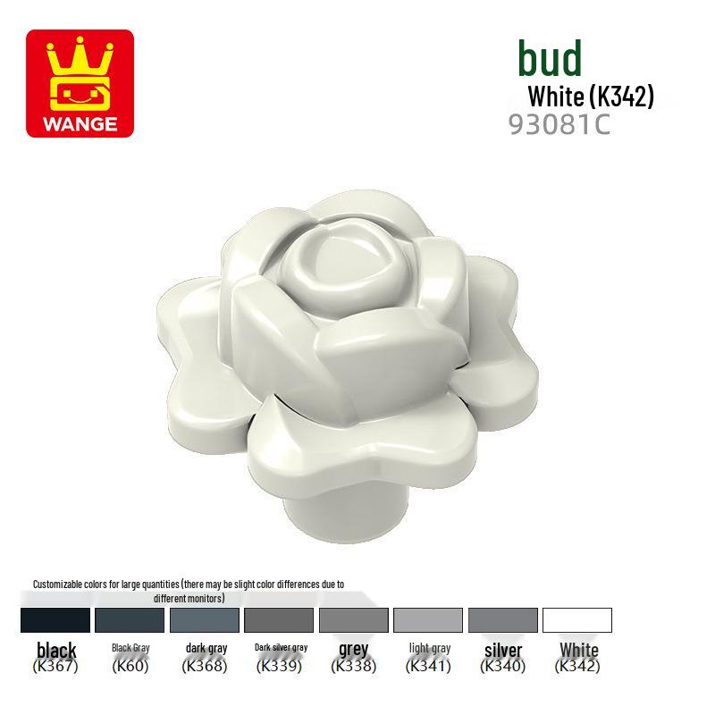 Wange Small Particle Compatible Building Blocks Set - Flower Assembly (4728/4727/15469w)