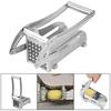 Potato Cutter Efficient Fruit And Vegetable Chopper Manual Food Chopper with 2 Blades Multifunctional Kitchen Fries Machine