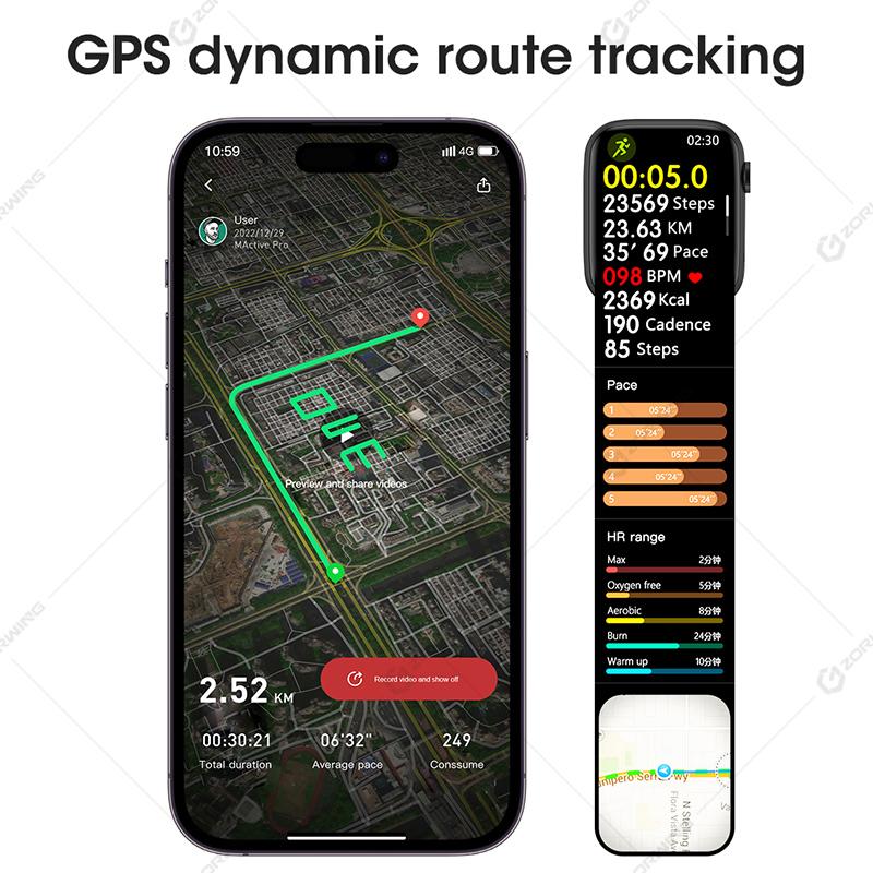 W59 Смарт-часы для мужчин и женщин 47 мм ЭКГ GPS Смарт-часы 2,2 дюйма 105 Спортивные часы серии 8 W58 обновлены для Android Ios с фиксатором ремешка