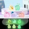 Cute Glow-in-the-dark Little Rabbit Animal Figurine Decorative Accessories Mini Car Desktop Ornaments