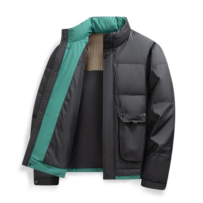 Зимняя легкая и тонкая новая мужская пуховая куртка National Standard из белого утиного пуха с воротником-стойкой для молодежи