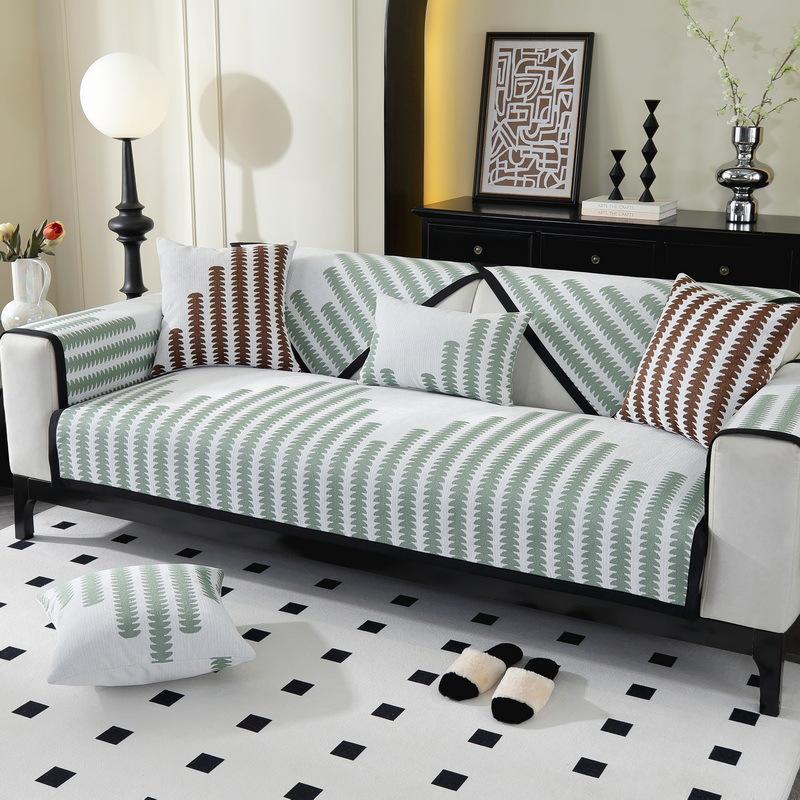 Nordic High-End Chenille Sofa Cushion, Four-Season Universal Seat Cushion, Non-Slip Leather Sofa Cover New Cover