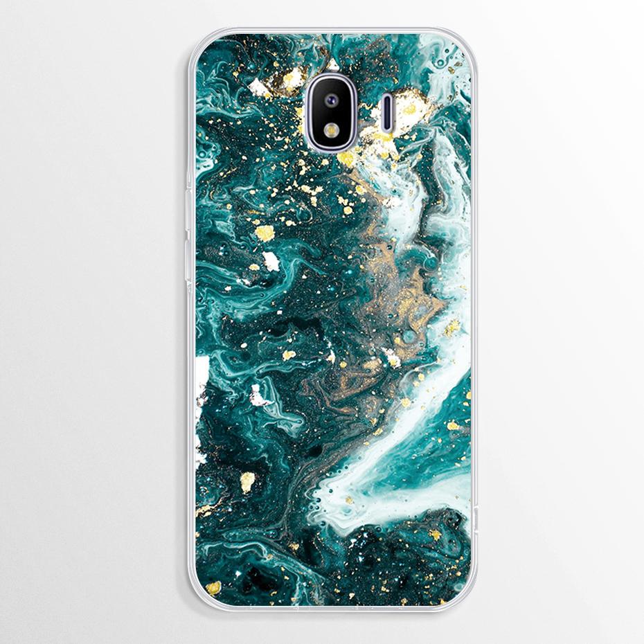 Мраморный чехол для Samsung Galaxy J4 2018 Чехол J400 J400F Мягкая ТПУ крышка для Samsung Galaxy J4 Plus J 4 J4+ Чехол J415F Fundas Чехол