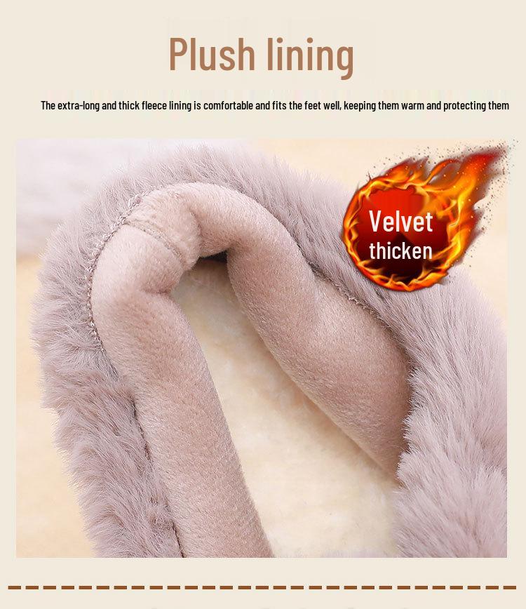 Теплые этнические вышитые хлопковые туфли – Мягкая подошва, меховая подкладка, комфорт для среднего и пожилого возраста