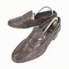 Leather Loafer Slip-On Shoes Brown 24.5(USED)