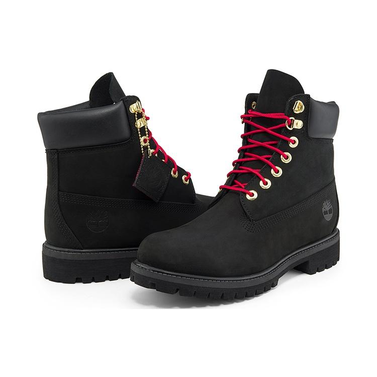 Timberland 6 Inch Waterproof Premium Boots 'Black Red' Men's A2GHY001