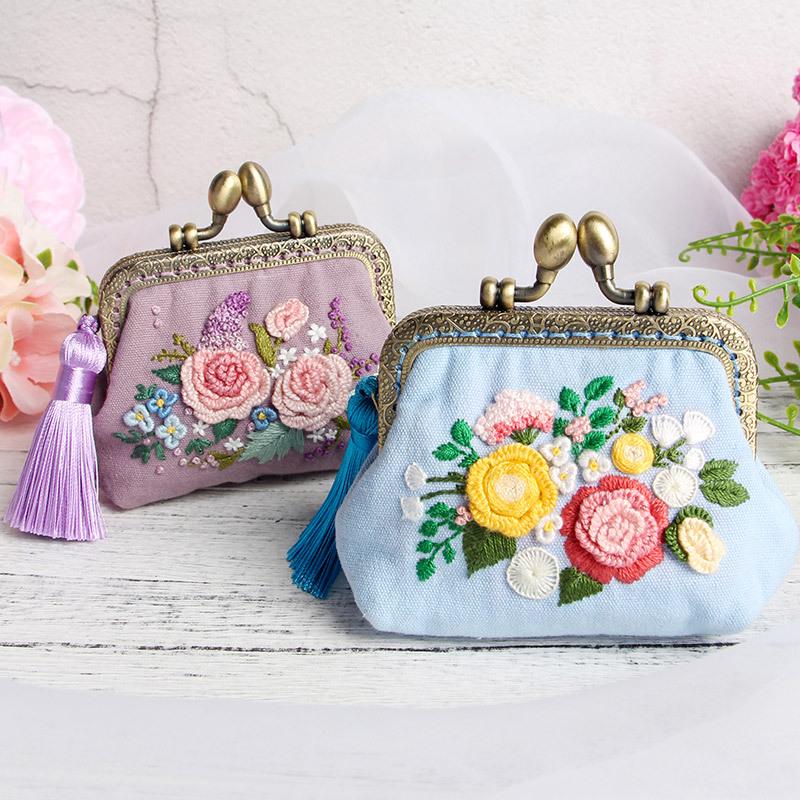 Cross-Border Ethnic Style DIY Coin Purse Kit: Handmade Embroidered Suzhou Design