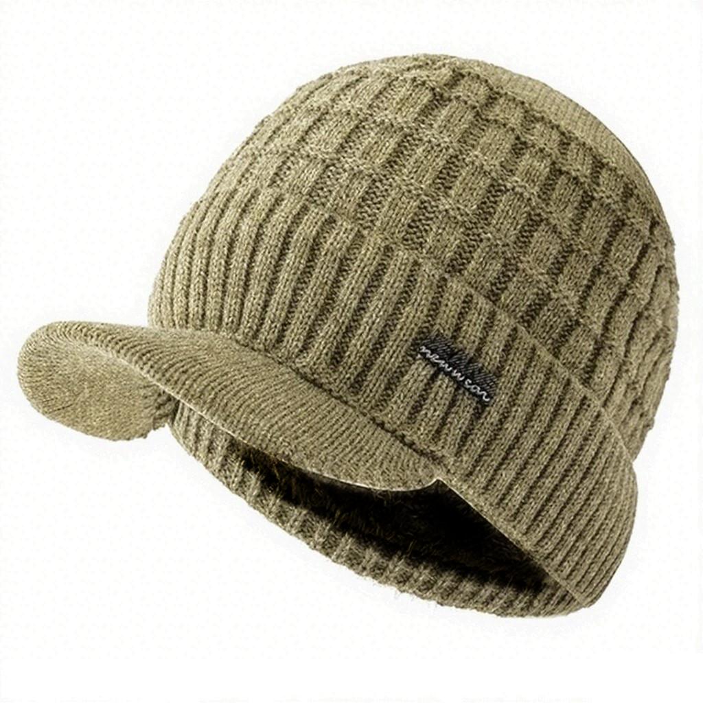 New Style Unisex Winter Hat Plush Fleece Lined Warm Winter Cap Stylish Soft Beanie Hat For Men Women Outdoor Knitted Hat