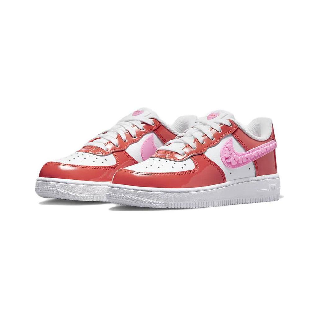 Nike Force 1 Low PS Valentines Day 2023 Kids Sneakers Red Picante-Red White FD1032-600