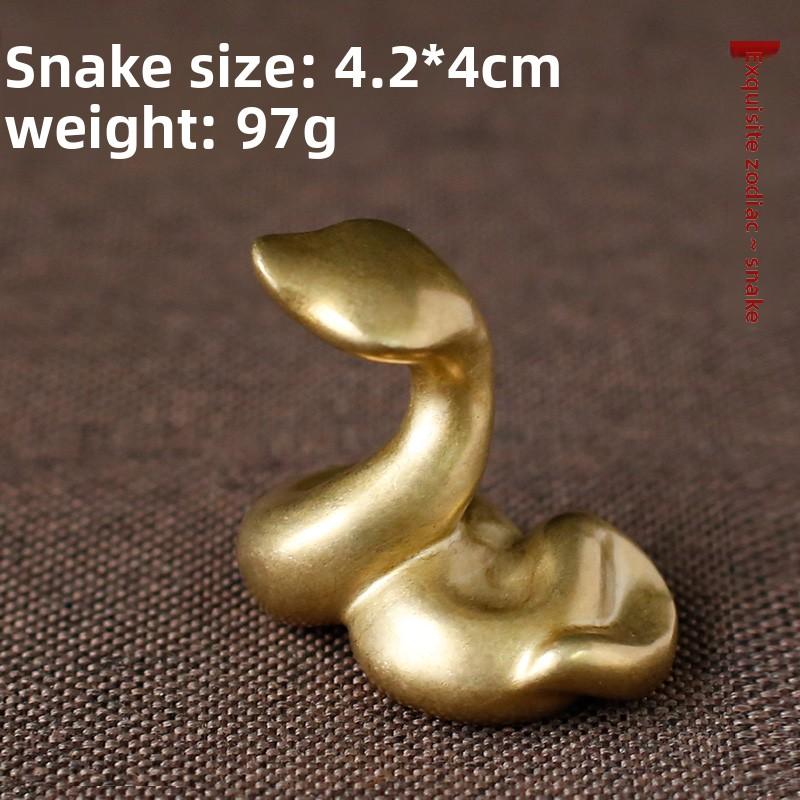 Pure copper creative cute 12 zodiac small ornaments mouse cow tiger rabbit dragon snake horse sheep monkey chicken dog pig exquisite high-end