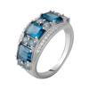 London Blue Topaz Silver Ring 3.77ct (2058717) 5.23 Gr. 925 Samples