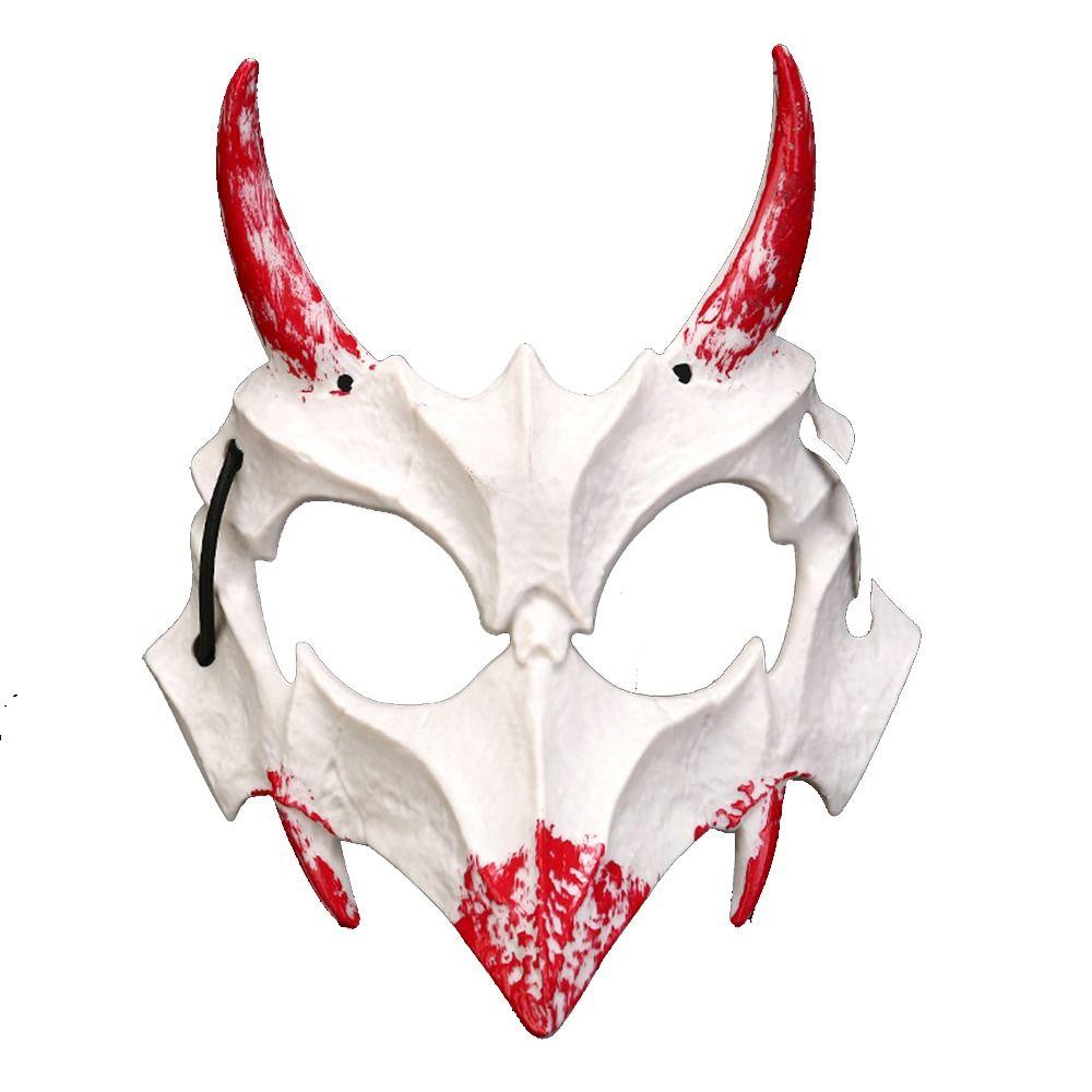 Resin Long Teeth Mask Half Mask Bloody Skull Mask Nightclub Cosplay