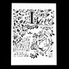 A4 Size Decorative Reusable Love Stencil Template Painting Stencils for DIY Crafts Scrabooking Painting On Wood,Canvas,Floor,Wall and Tile