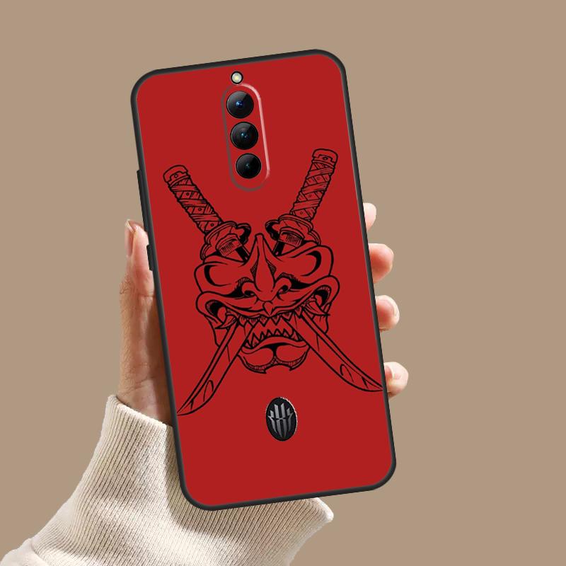 Чехол-маска Они Самурая для ZTE Nubia Red Magic 11 9S 8S 8 9 10 10S Pro Plus 6 7 6S 7S Pro 5G 6R 10 Air