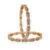 Очаровательные женские браслеты Estele с покрытием из розового золота, CZ и белыми кристаллами