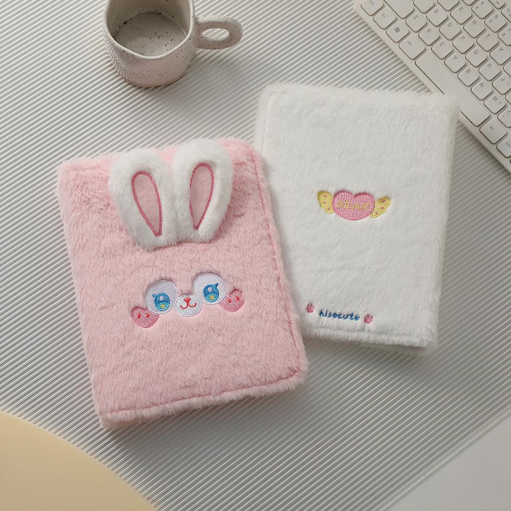A5 Plush Binder Notebook Photocard Holder Collect Kawaii Album Photos Storage Kpop Cards Pockets Sleeves Stationery Supplies