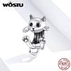 Jewelry Fit Original CAT Charms Bracelet Authentic 925 Sterling Silver Bead Fit Bracelet