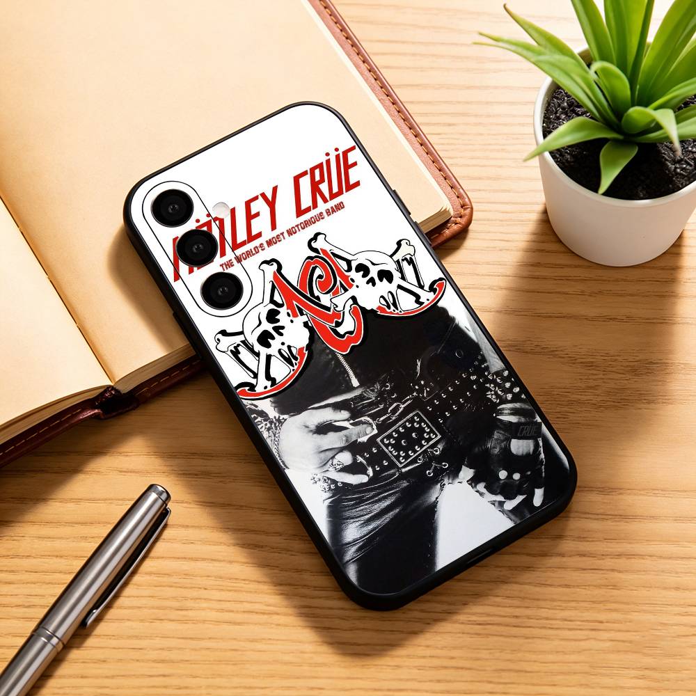 Retro Motley crue Phone Case For Samsung Galaxy A73,A72,A71,A70,A53,A52,A51,Soft Silicone Black Cover