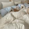 Soft Cotton Bedding Set With Cute Cartoon Print - INS Style 4-Piece Dorm Bedroom All