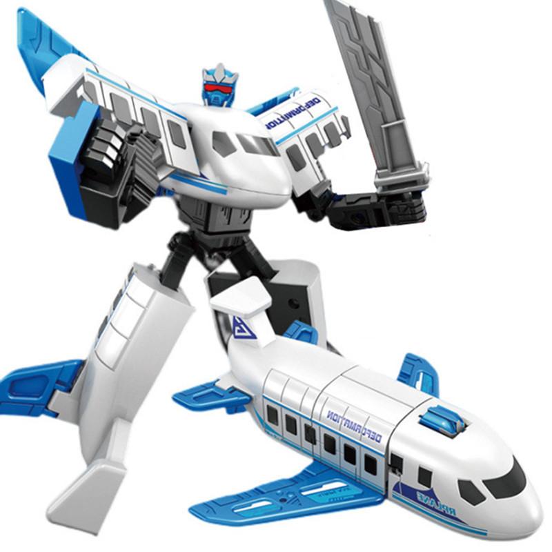ZZKJ 19CM Cool Transformation Toys Anime Robot Car Tank Aircraft Dinosaur Models Action Figures Children Boys Gifts