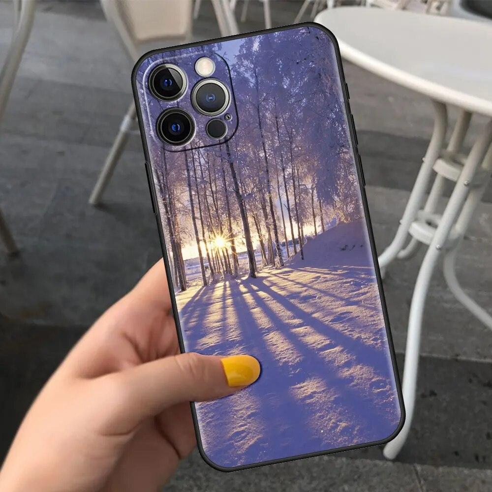 Чехол для телефона со снежным пейзажем для iPhone Samsung Galaxy Redmi Xiaomi Oppo OnePlus Note SA 7 8 9 10 11 12 13 14 20 21 22 23 53 54 Pro Max Ultra TPU Soft