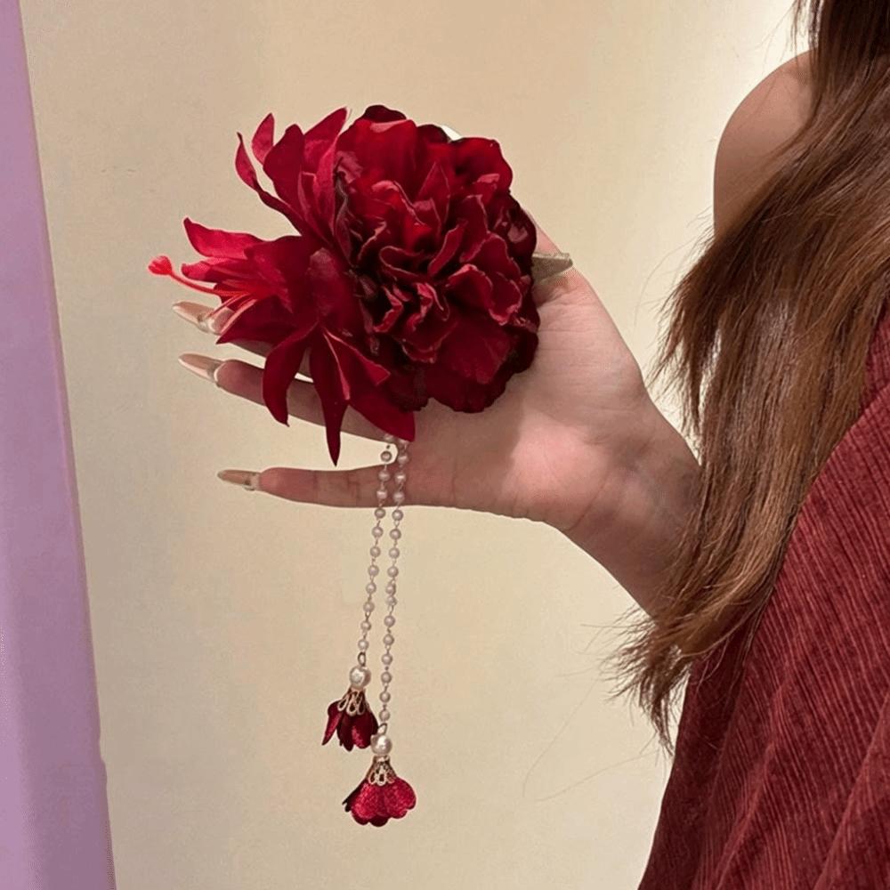 Tassel Hanfu Hair Accessories Ancient Style Flower Hairpin Elegant Chinese Style Hair Clip  Women