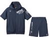 Move Sport Солнцезащитный трикотажный короткий рукав, штаны, комплект из верха и низа, солнцезащитный крем TAIKYU Alphabet NV01xNV01 темно-синий [Move Sports] с капюшоном/половина