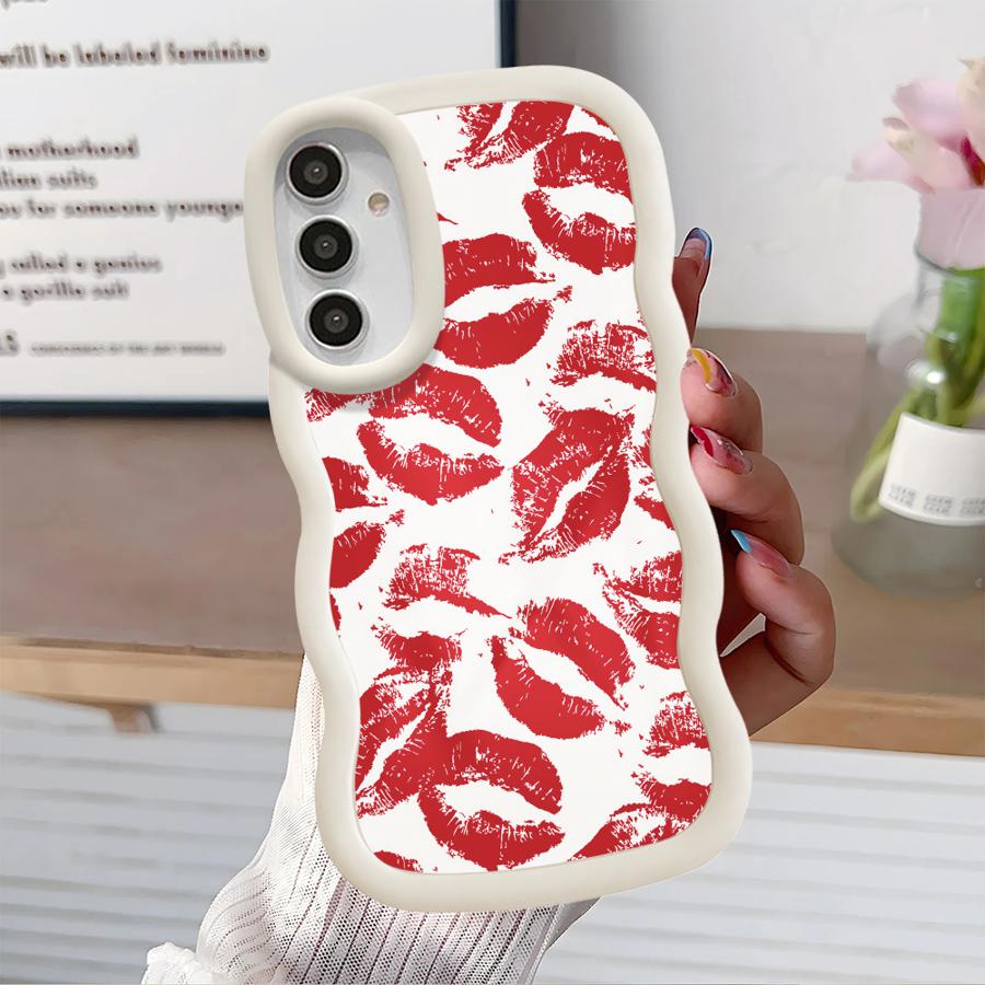 Soft Phone Cover Case for Samsung Galaxy A12 A52 A16 A21s A11 A14 A15 A13 A23 A33 A53 A22 A04 A05 A06 A03 Retro And Sexy Red Lip