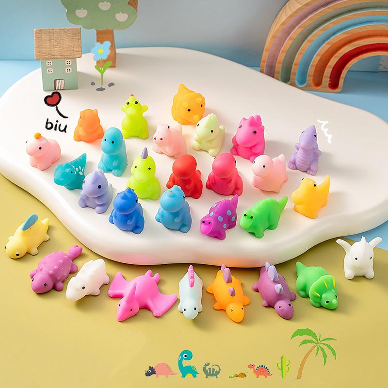Kawaii Dinosaur Soft Squishy Fidget Toys Animal Stress Relief Ball Decompression Sensory Squeeze Toy For Kids Classroom Prizes
