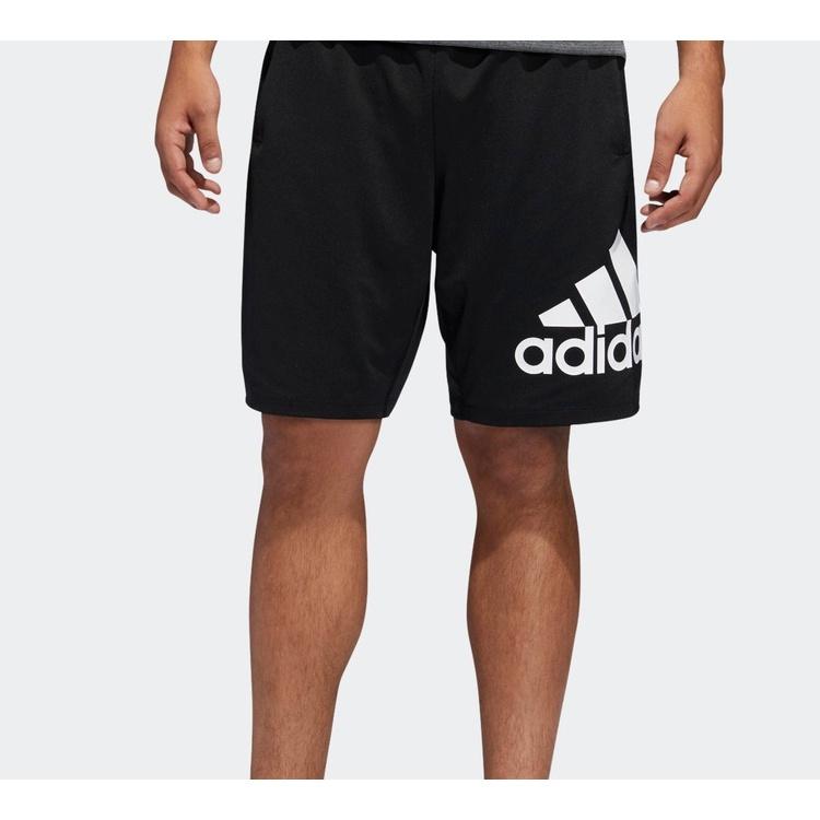 adidas Sports Slogan Knitted Shorts Men Black Men's DU1592