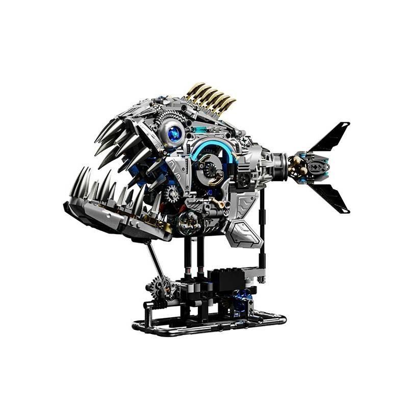 Mechanical Assembly Piranha Building Block Children Toy With Luminous Function