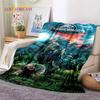 3D Cartoon Jurassic Park Dinosaur Dino Soft Flannel Blanket for Beds Bedroom Sofa Picnic,Throw Blanket for Outdoors Leisure Gift