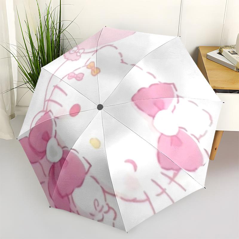 1pc Hello Kitty Automatic Opening/Closing Umbrella with Foldable Design, 8-Bone Iron Frame, Outdoor, Ideal Gift for Fans, Travelers, Daily Use, Suitab