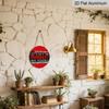 2D Flat 1pc, 8x8 in, Round Aluminum Metal Sign, Stupid Solutions, Front Door Porch Living Room Bedroom Home Decor, Rustic Wall Art Decoration