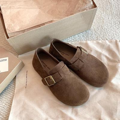 Туфли ретро кожаная пряжка с внутренней высотой на каблуке повседневные женские ленивые одинарные туфли