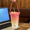 Stainless Steel Coffee Cups Vacuum Insulated Mugs Portable Large Capacity Ice Bar Thermal Cup with Silicone Rope Straw Water Cup