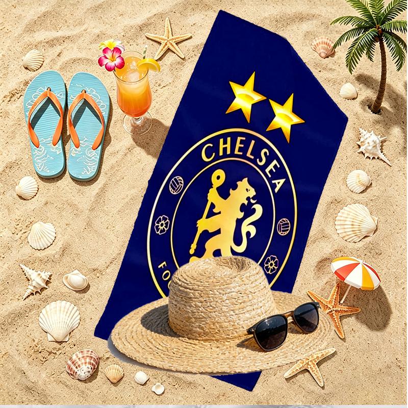 Chelsea F.C Print Beach Towel, Versatile Lightweight Absorbent Beach Towel for Pool Surf Yoga Bathroom, Perfect Birthday Holiday Gift