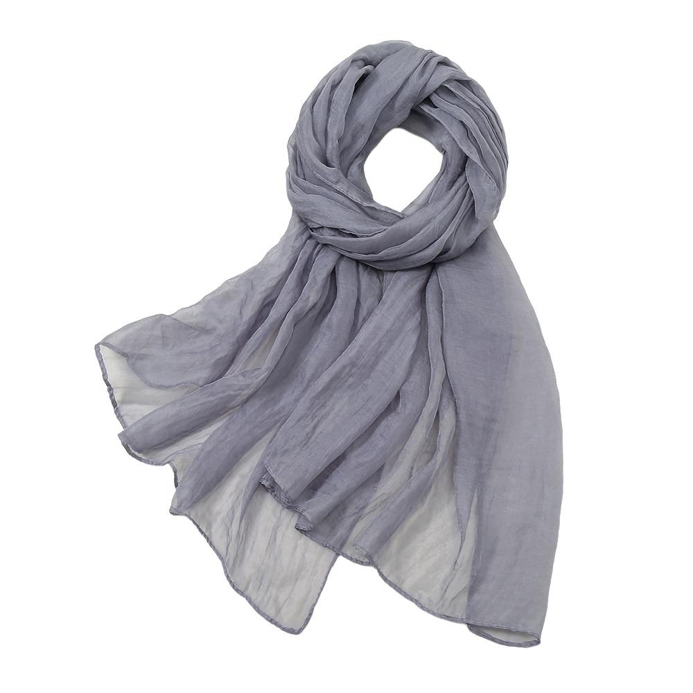 Тонкая солнцезащитная шаль однотонная шаль шелковая элегантная женская накидка шали женская мода