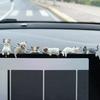 Декор на приборную панель автомобиля Кот Миниатюрные фигурки спящего котенка для лобового стекла и консоли Милые ПВХ украшения Безопасный Очаровательный аксессуар для интерьера автомобиля