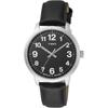 Мужские часы Timex Easy Reader Черный циферблат Латунь Минеральное стекло Кварц Кожа теленка