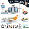 678PCS International Airport Building Blocks Passenger Aircraft Console Terminal Plane Model Brick Kids Educational DIY Toy Gift