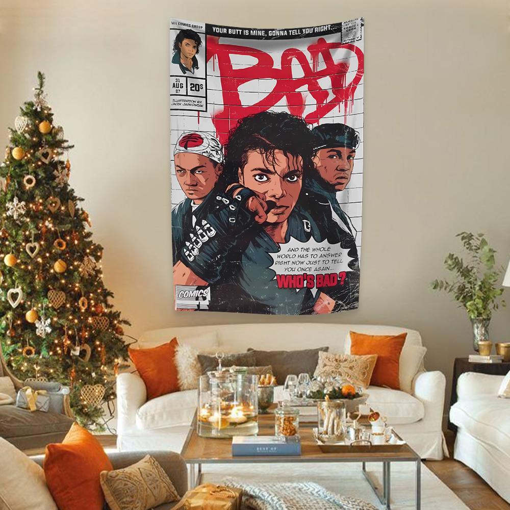 Famous Singer Tapestry Home Decor Aesthetics Wall Hanging Dormitory Background Cloth Concert Backdrop