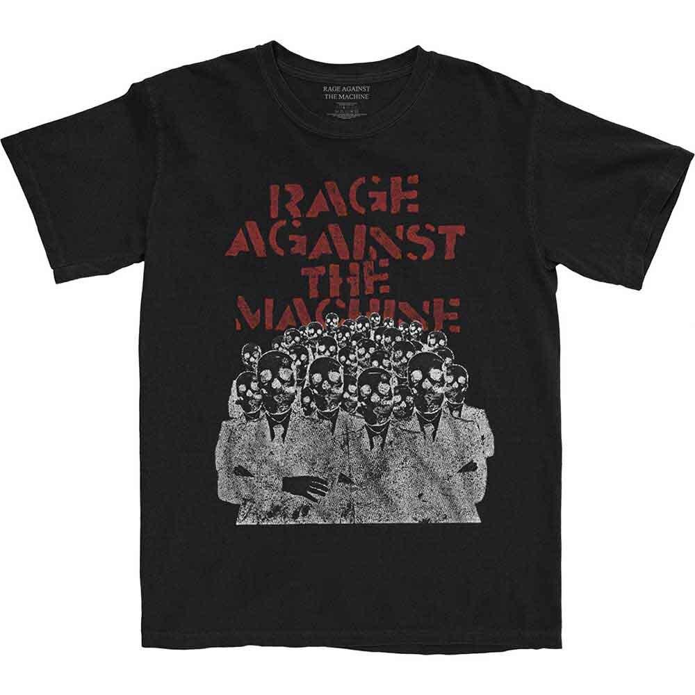 Rage Against The Machine Crowd Masks T-Shirt Black New Unisex T-Shirt